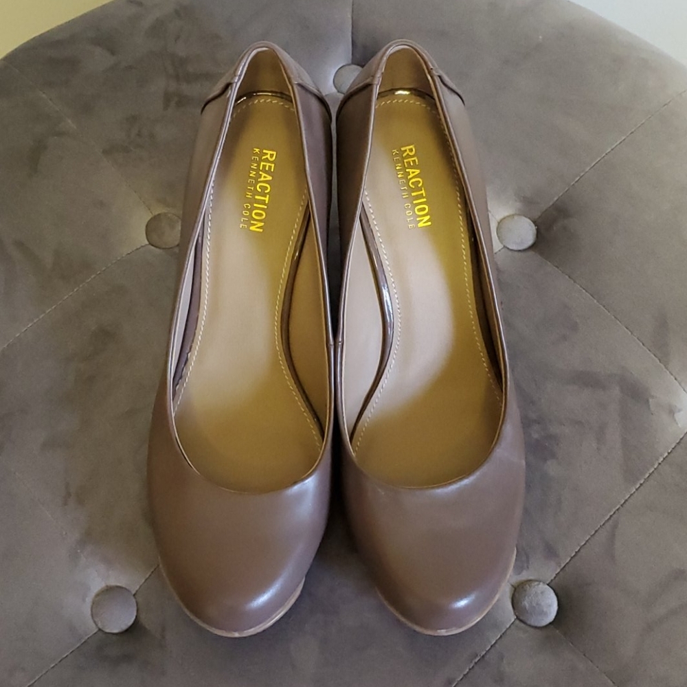 Kenneth Cole Leather Platform Wedge Heel